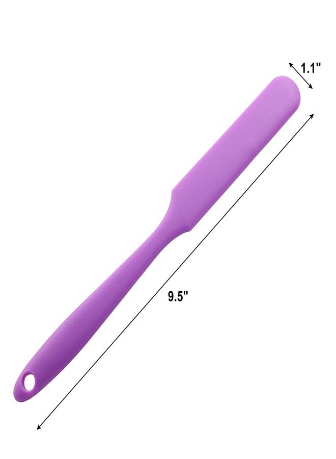 Coufce 3 Pieces Silicone Waxing Spatula Non Stick Wax Spatulas Resin Popsicle Sticks Hair Removal Waxing Applicator Non-Stick Kitchen Scraper (Orange, Yellow, Purple) - Image 2